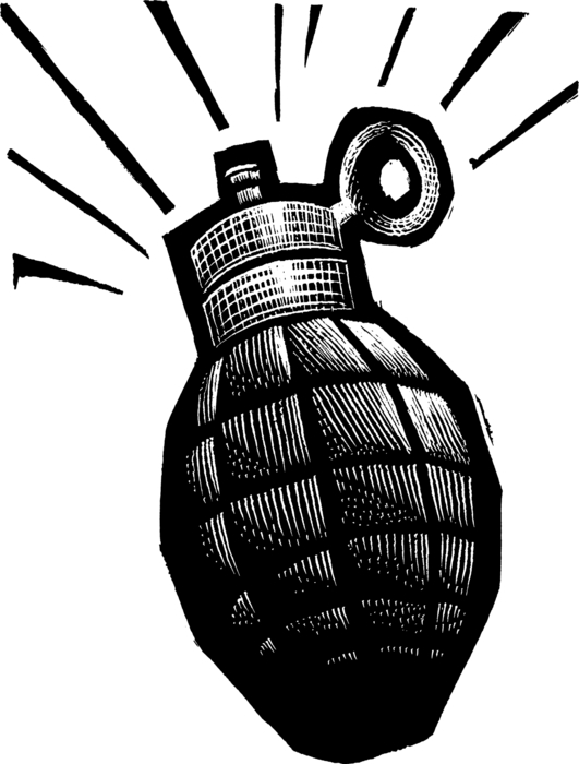 Hand Grenade About to Explode