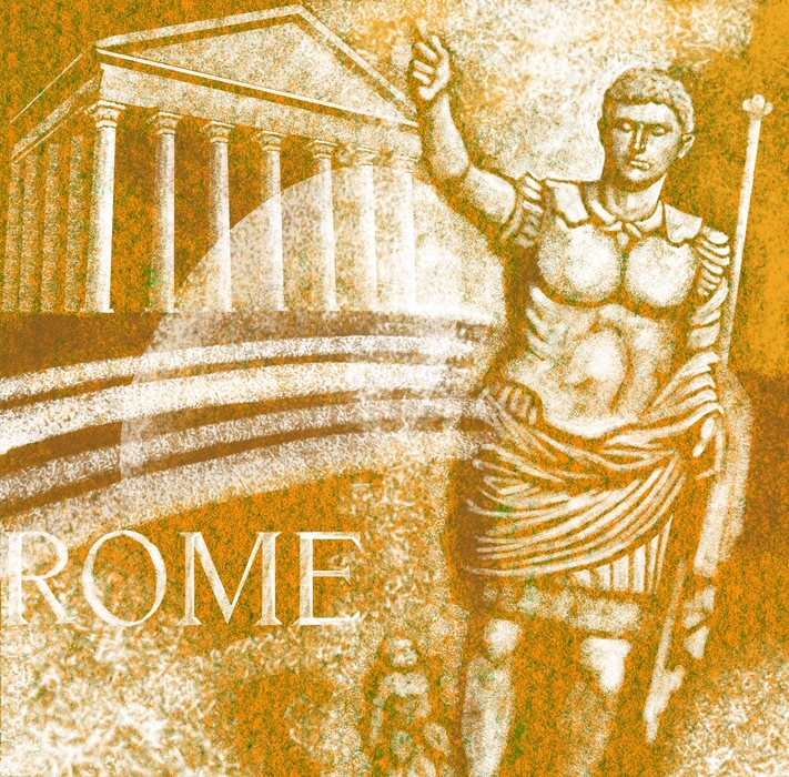 Roman Caesar With Roman Architecture