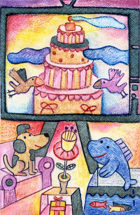 Best Friends Birthday Celebration with Cake