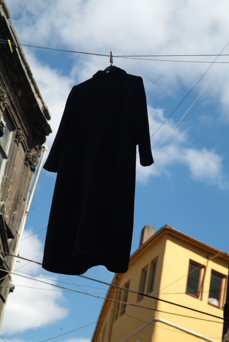 Laundry Drying on The Clothes Line