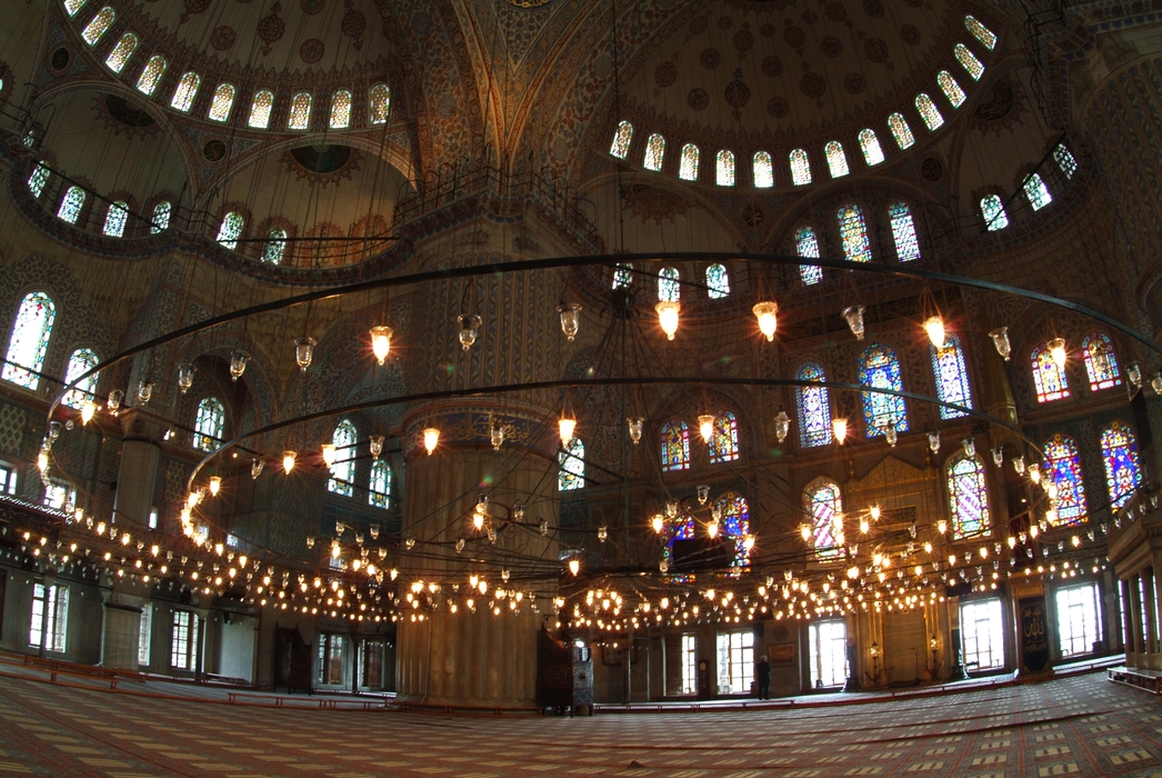 Inside The Blue Mosque, Istanbul, Turkey