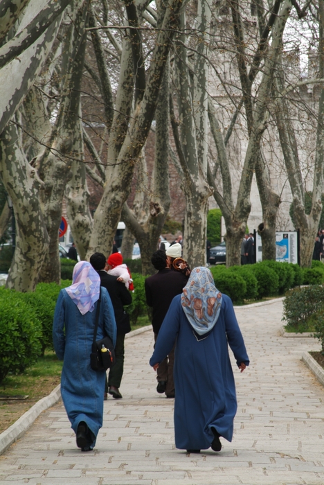 Muslim Families Walking in The Park