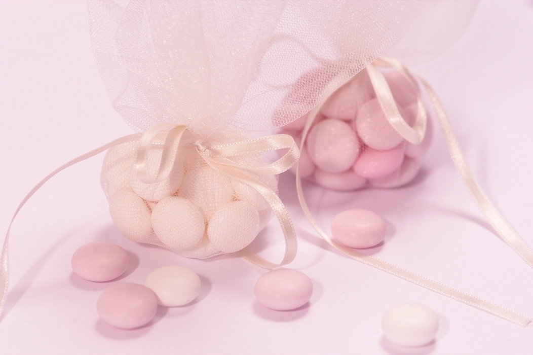 The Wedding Day:  Wedding Candy Almonds with Ribbons