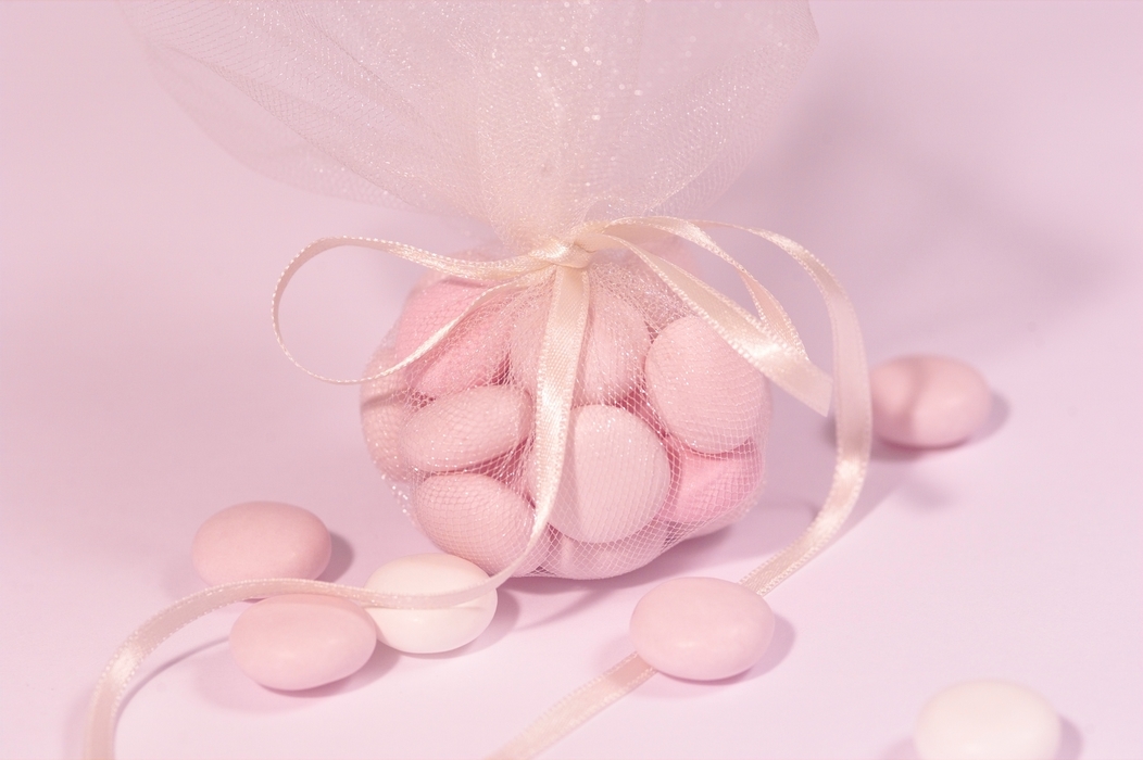 The Wedding Day:  Wedding Candy Almonds with Ribbons
