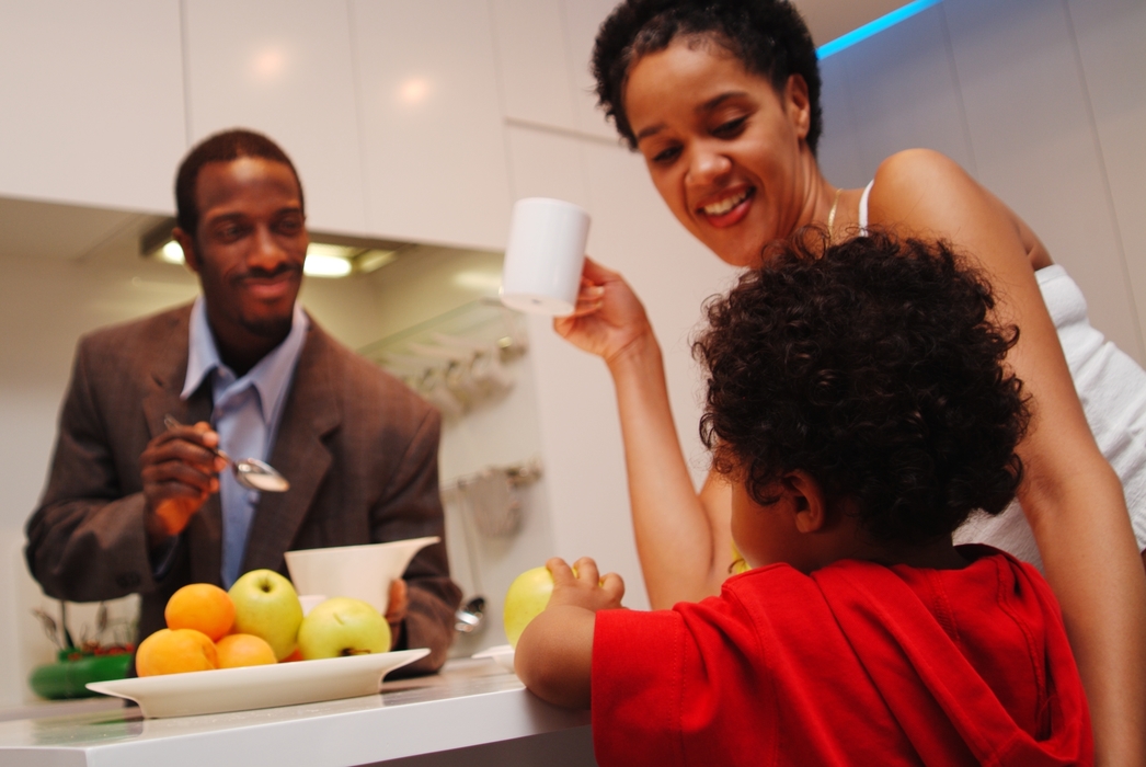 Family Having Breakfast