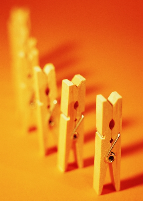 Row of Clothes Pins