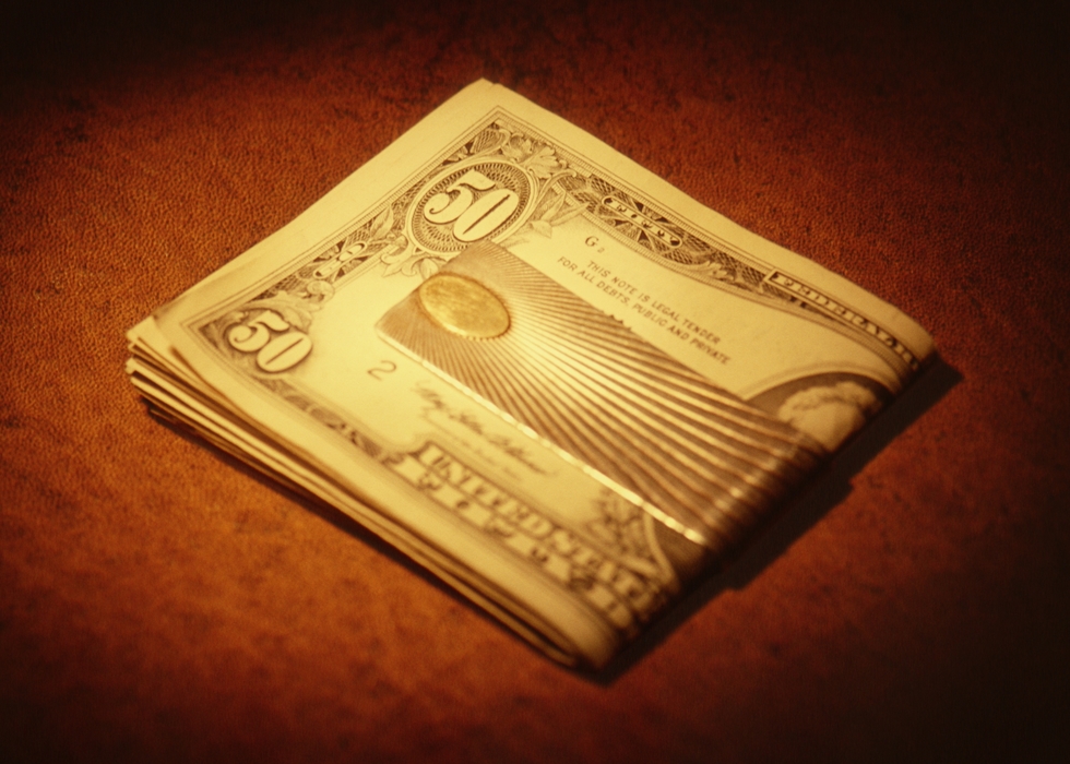 Money Folded Into a Money Clip