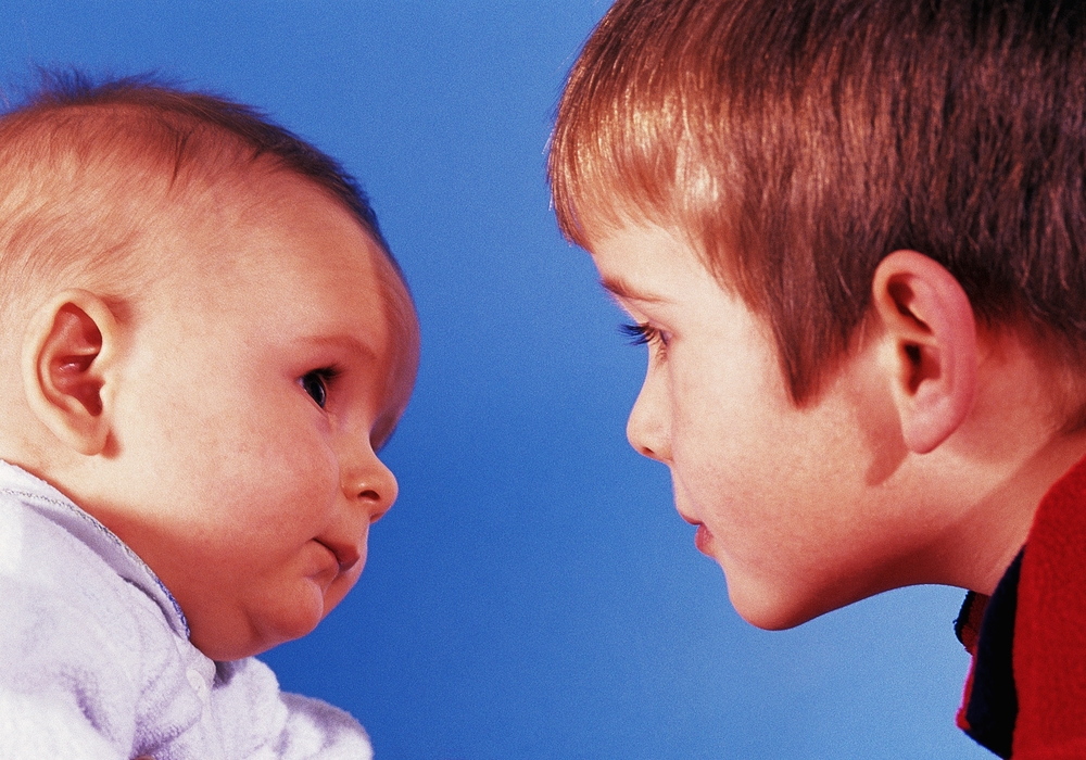 Brothers Looking At Each Other