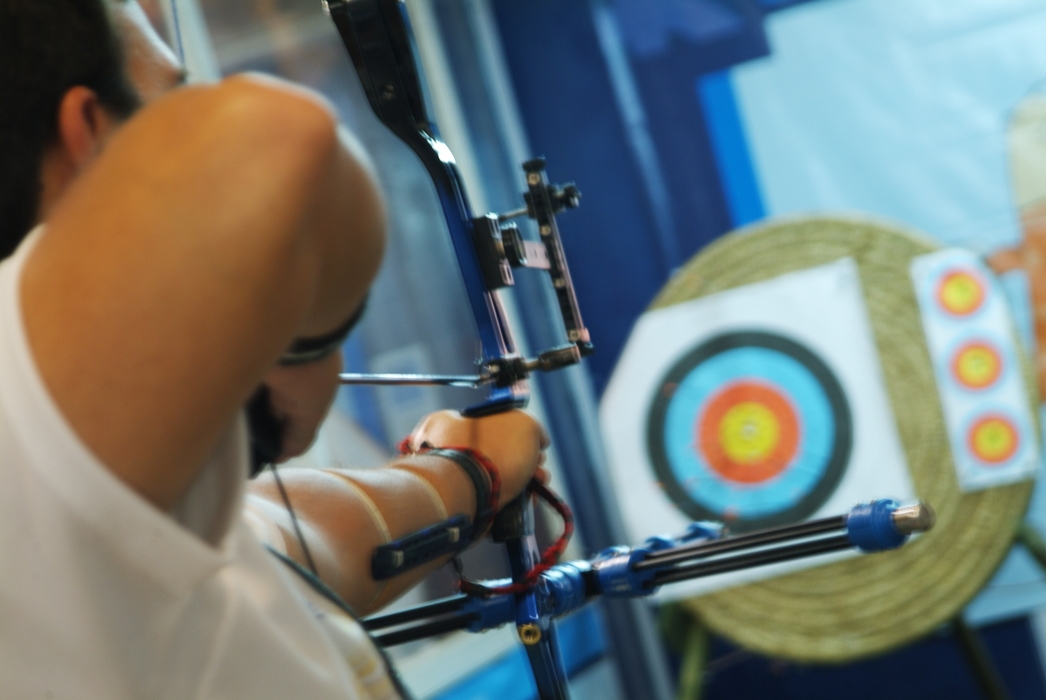 Archer Shooting At Target