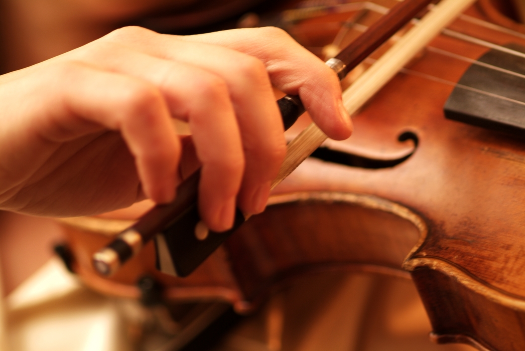 Orchestral Violinist Hand with Bow