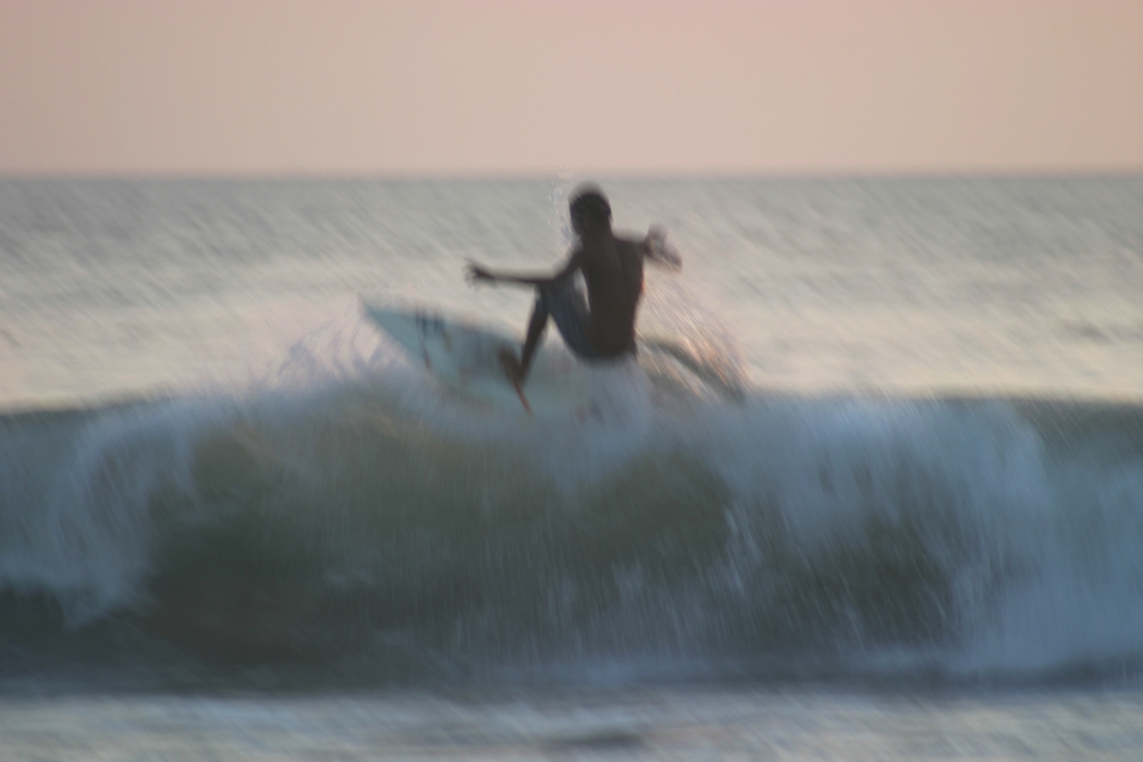 Surfer About to Fall