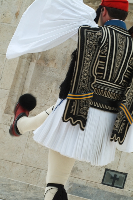 Ceremonial Guard At Greece Parliament