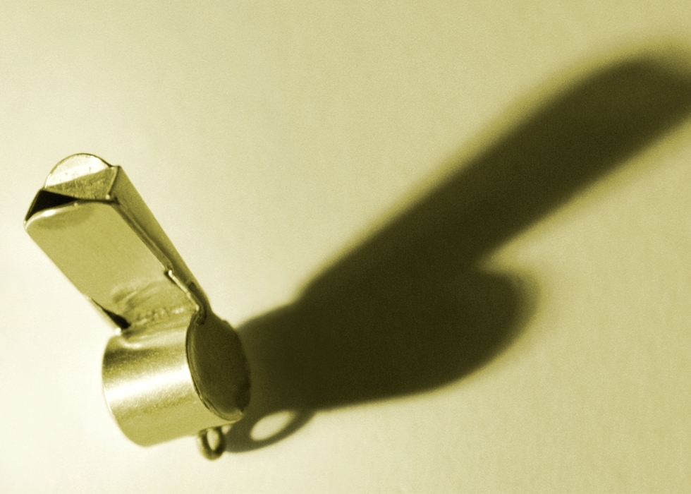 Referee's Whistle with Dramatic Shadow