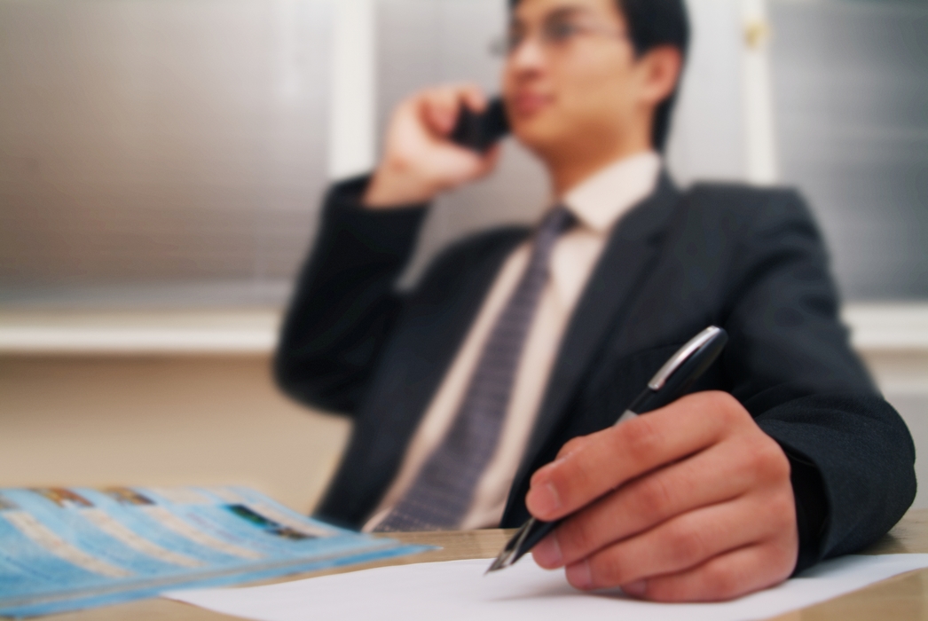 Businessman Talking on Phone