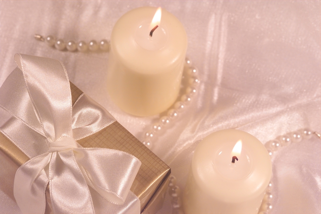 The Wedding Day:  Gift with Candles