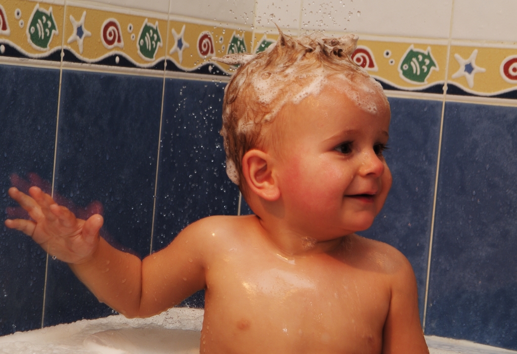 Baby Playing in the Bath