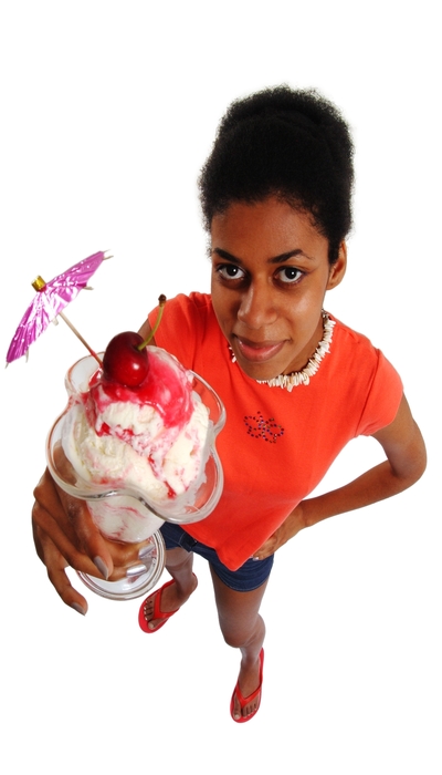 Woman Having Some Ice Cream