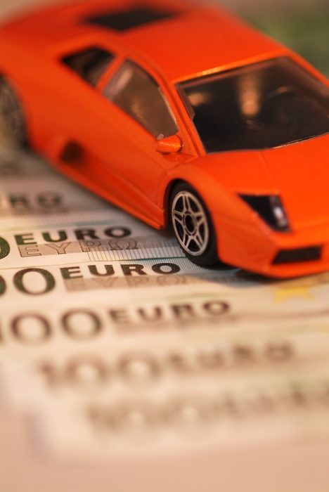 Financial Concept with Sports Car