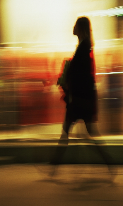 Businesswoman Walking on The Street