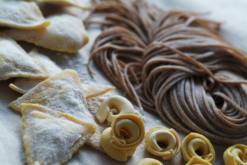 Freshly Made Ravioli, Tortellini, and Spaghetti