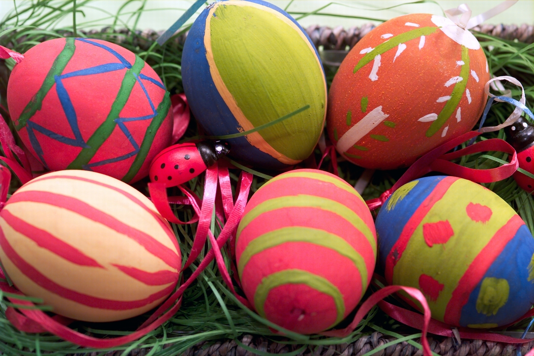 Colorfully Painted Easter Eggs