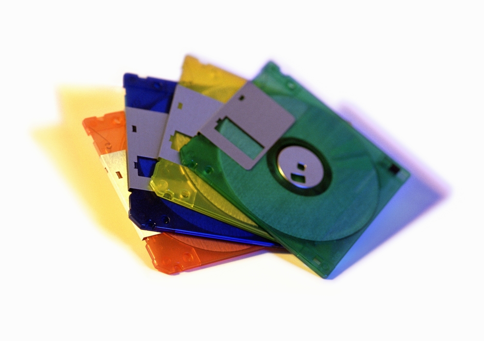 Old School Floppy Disks Fanned