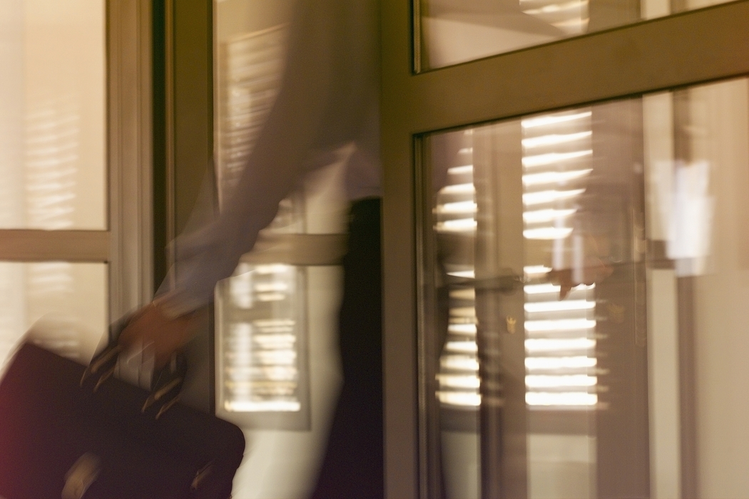 Businessman on The Move Entering Office