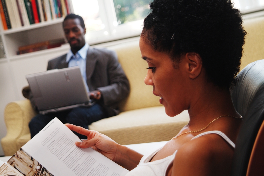 Couple Working in Their Home Office