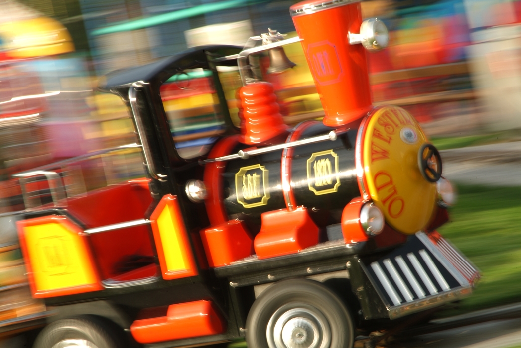 Children's Train Ride at the Amusement Park