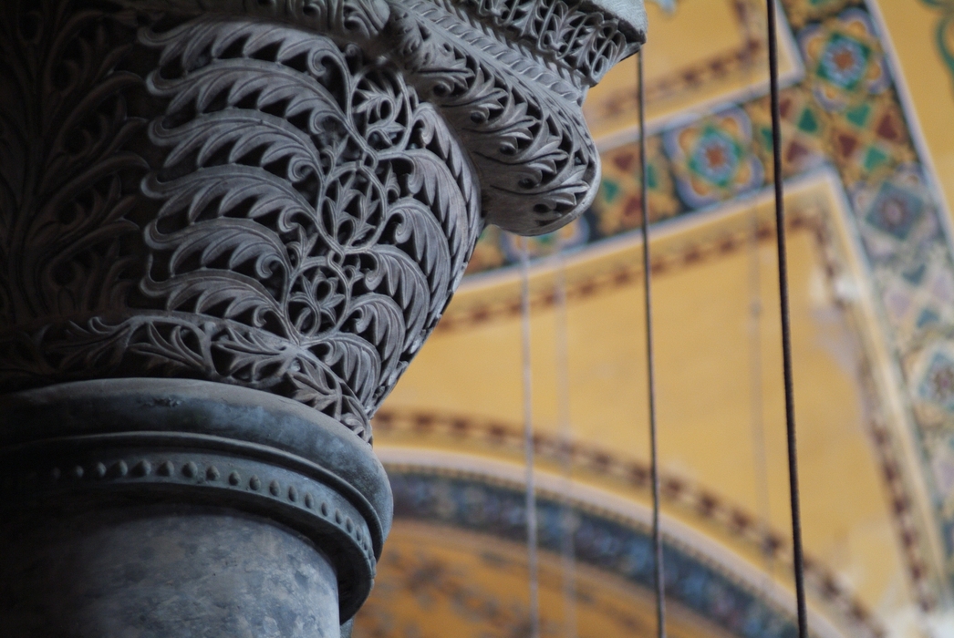Hagia Sophia Mosque Columns, Istanbul, Turkey