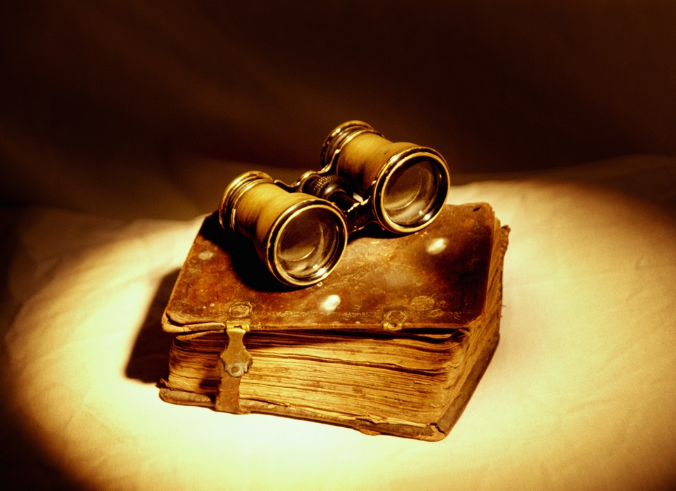Binoculars with a Book