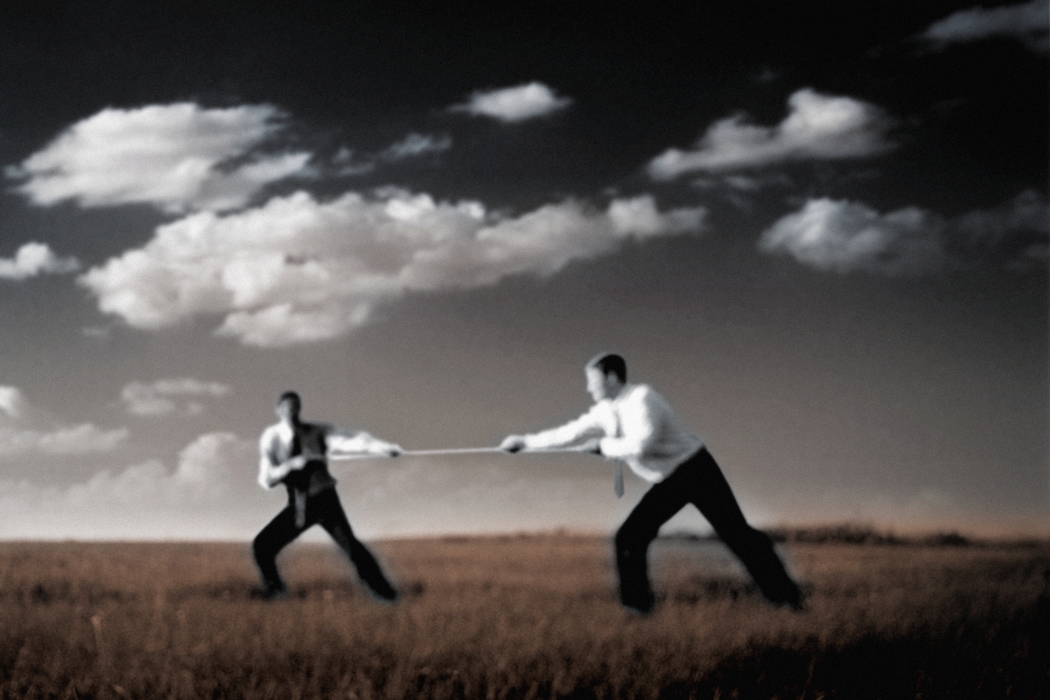 Businessmen Pulling Rope