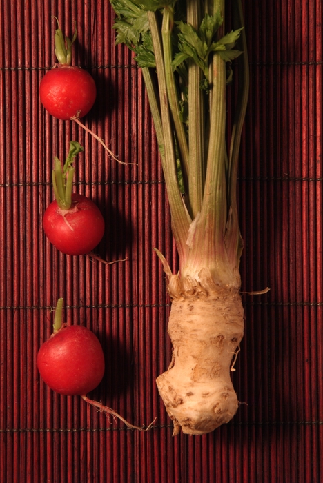 Radishes and Ginger Root