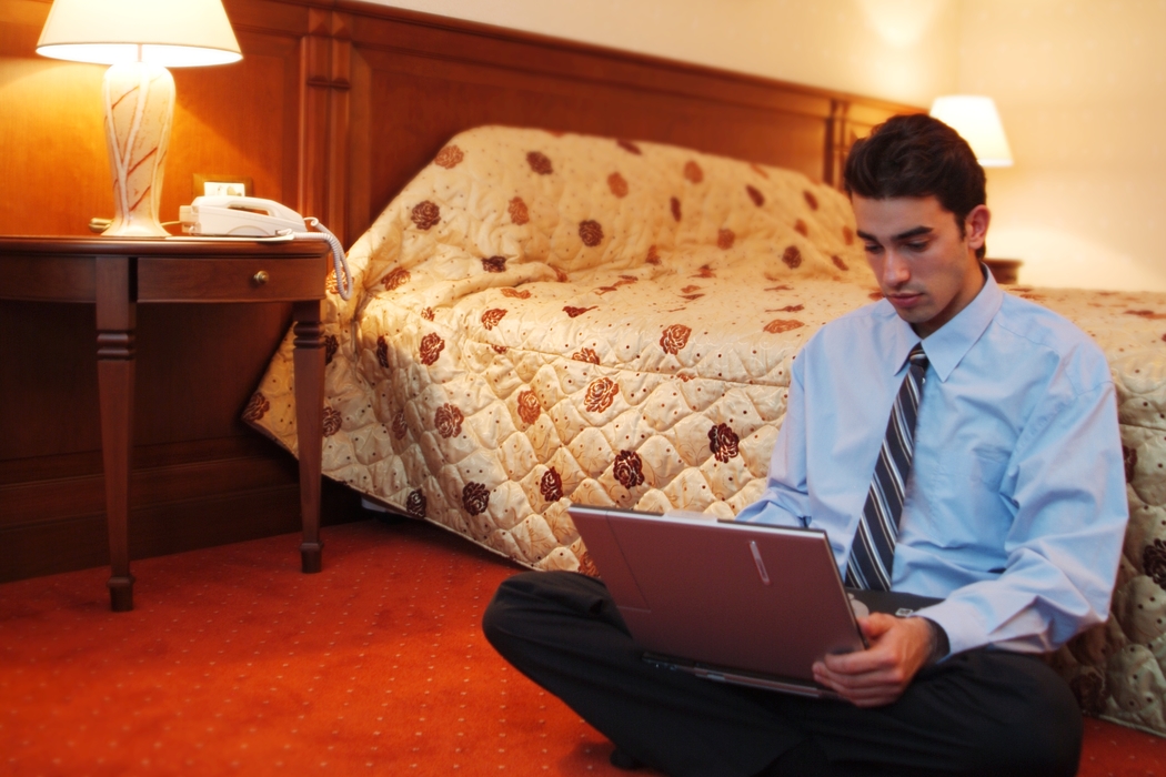 Businessman Working on Computer