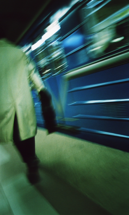 Businessman Waiting For The Subway