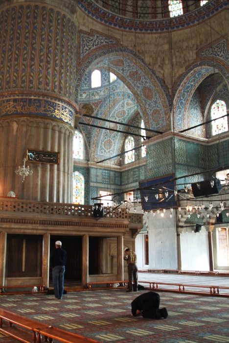 People Praying in The Istanbul Mosque