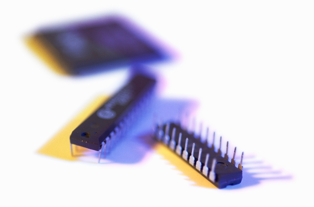 Several Computer Microchips