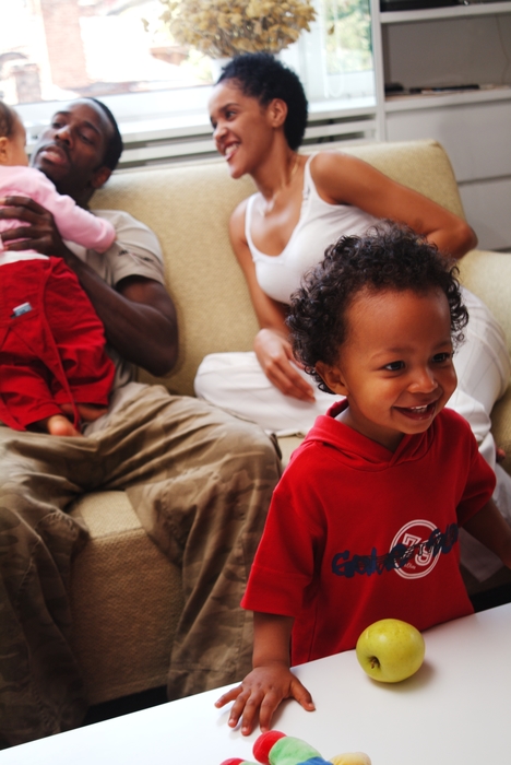 Family Playing At Home