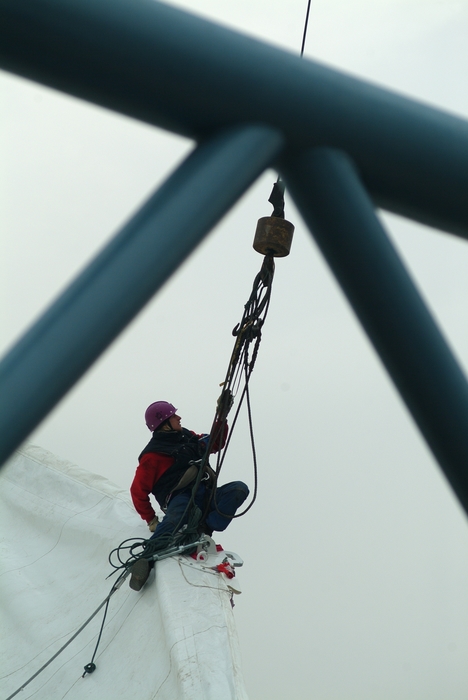 Construction Worker on a Crane