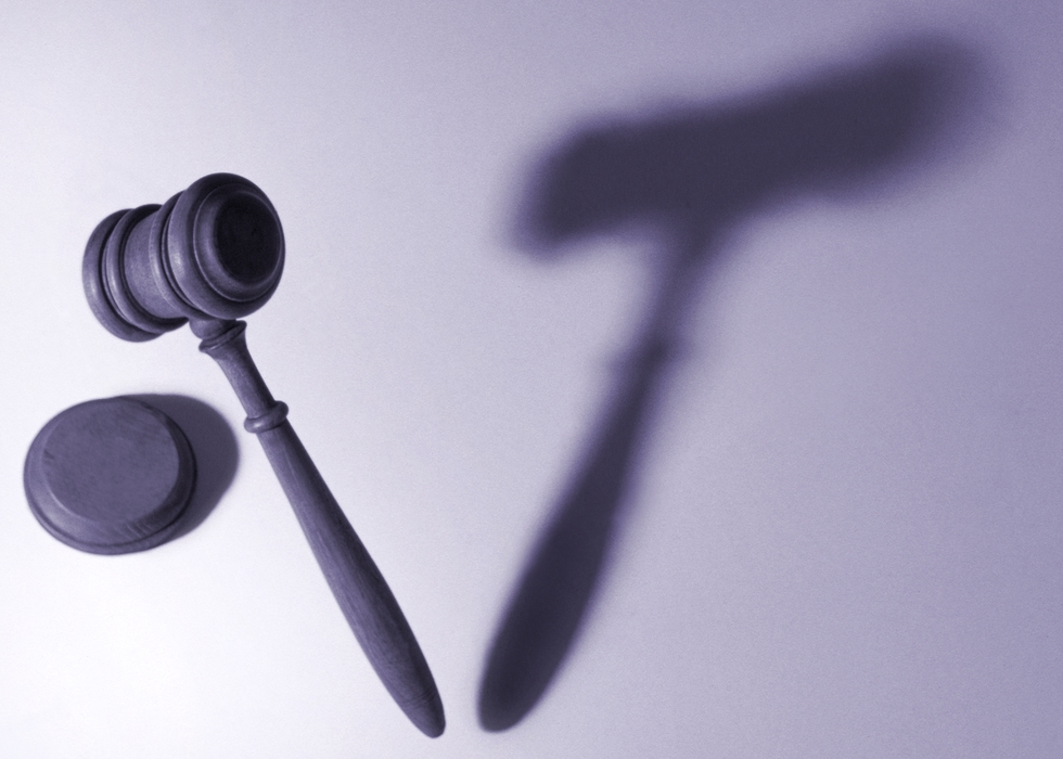 Justice Gavel with Dramatic Shadow