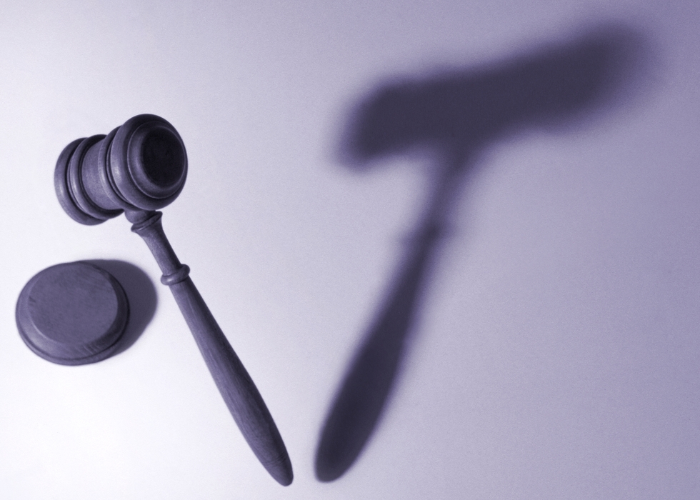 Justice Gavel with Dramatic Shadow