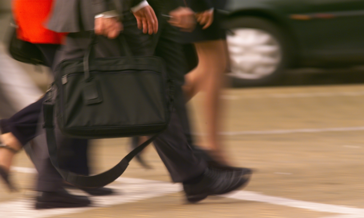 Office Workers Walking to Work