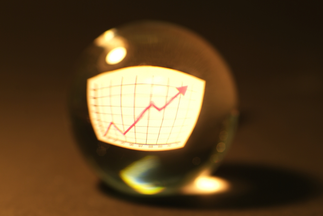 Crystal Ball with Business Chart Inside
