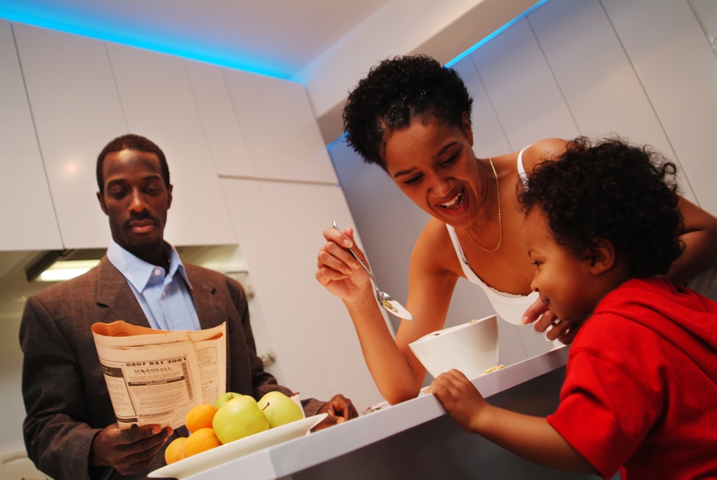 Family Having Breakfast