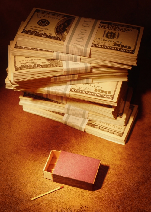 Stack of Money with Matches