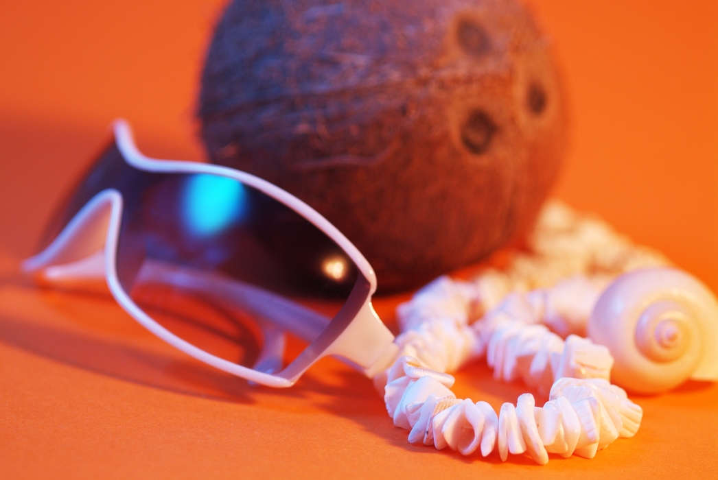 Coconut, Sunglasses and Necklace