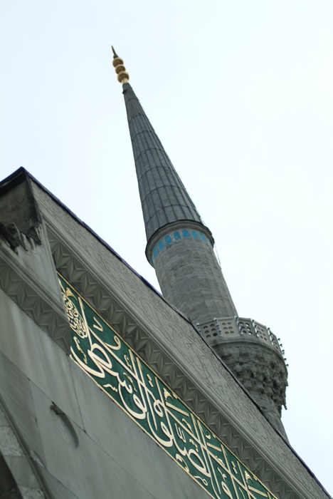 Minaret at The Blue Mosque, Istanbul, Turkey