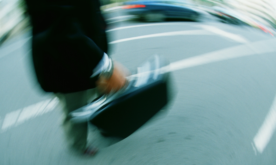 Businessman Walking on The Street