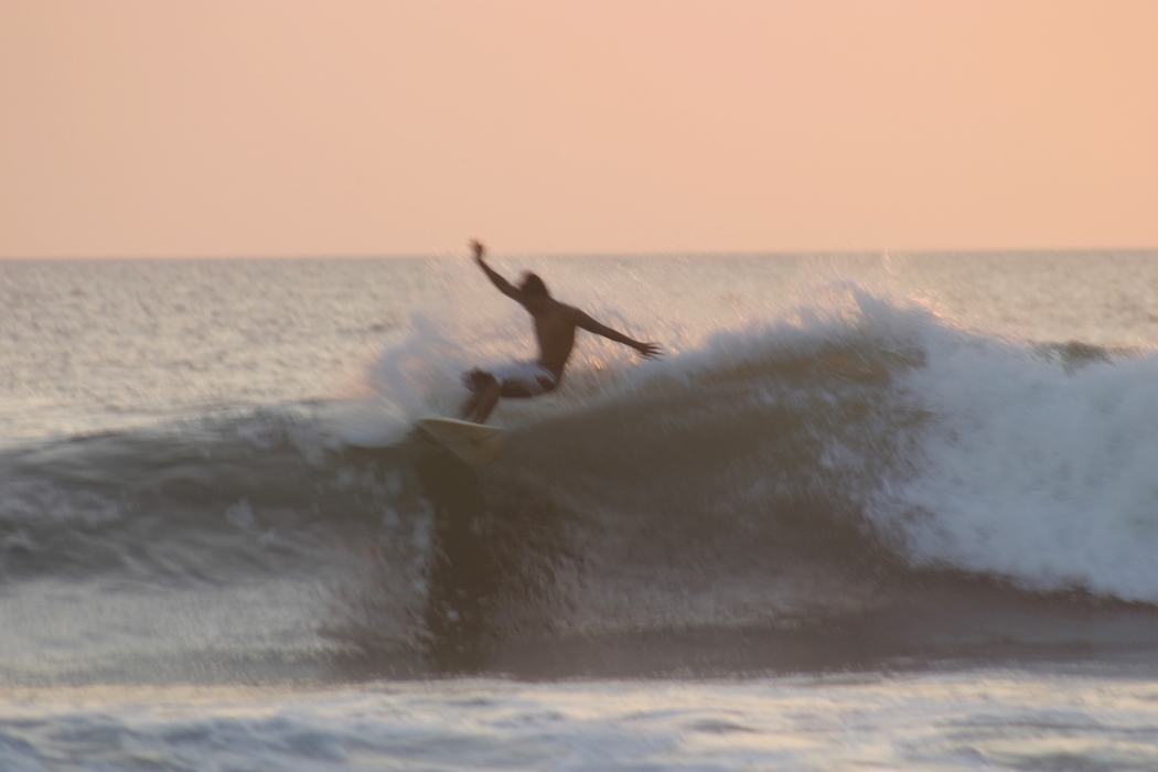 Surfer Keeping His Balance