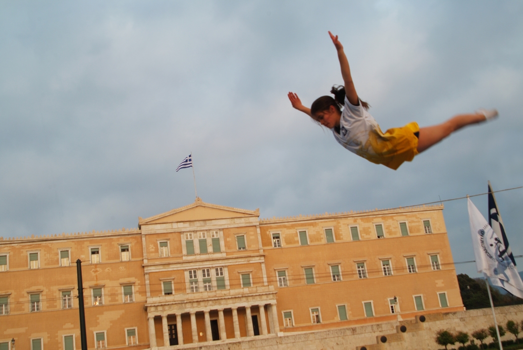 Greek Parliament with Gymnast